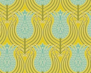Joel Dewberry Fabric Notting Hill Tulips Fern Free Spirit 1 yard
