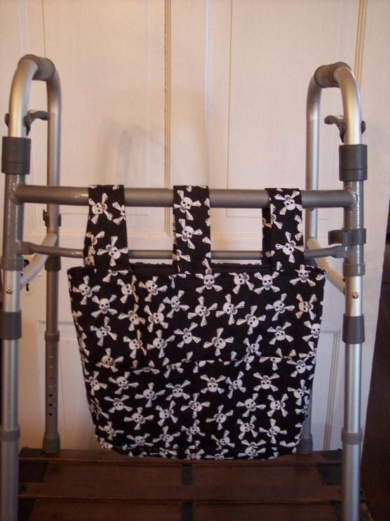 Tote For Walker/Stroller In Skull Print