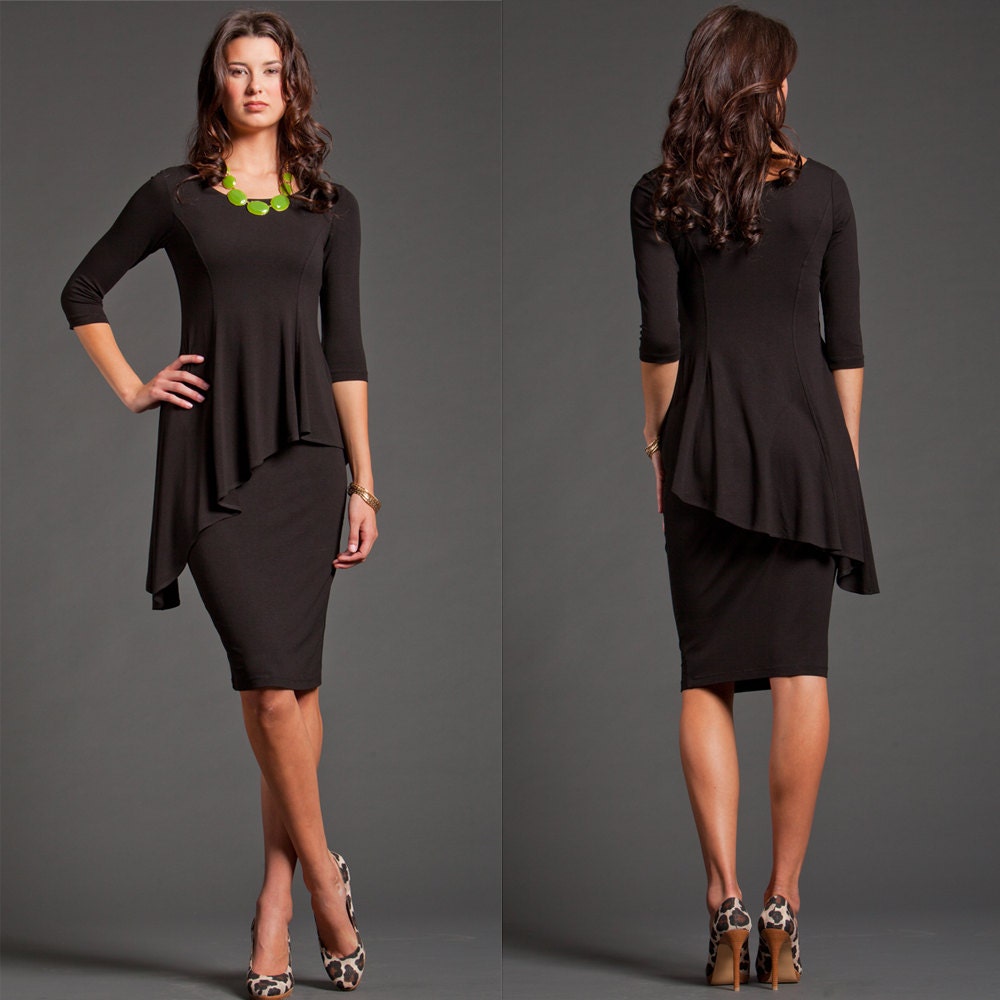Asymmetrical Layered Dress- peplum dress style