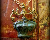 Gold Crown and Royal Shield Necklace