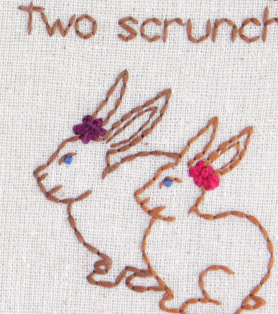 Middle School Bunnies Hand Embroidery - 7" Hoop