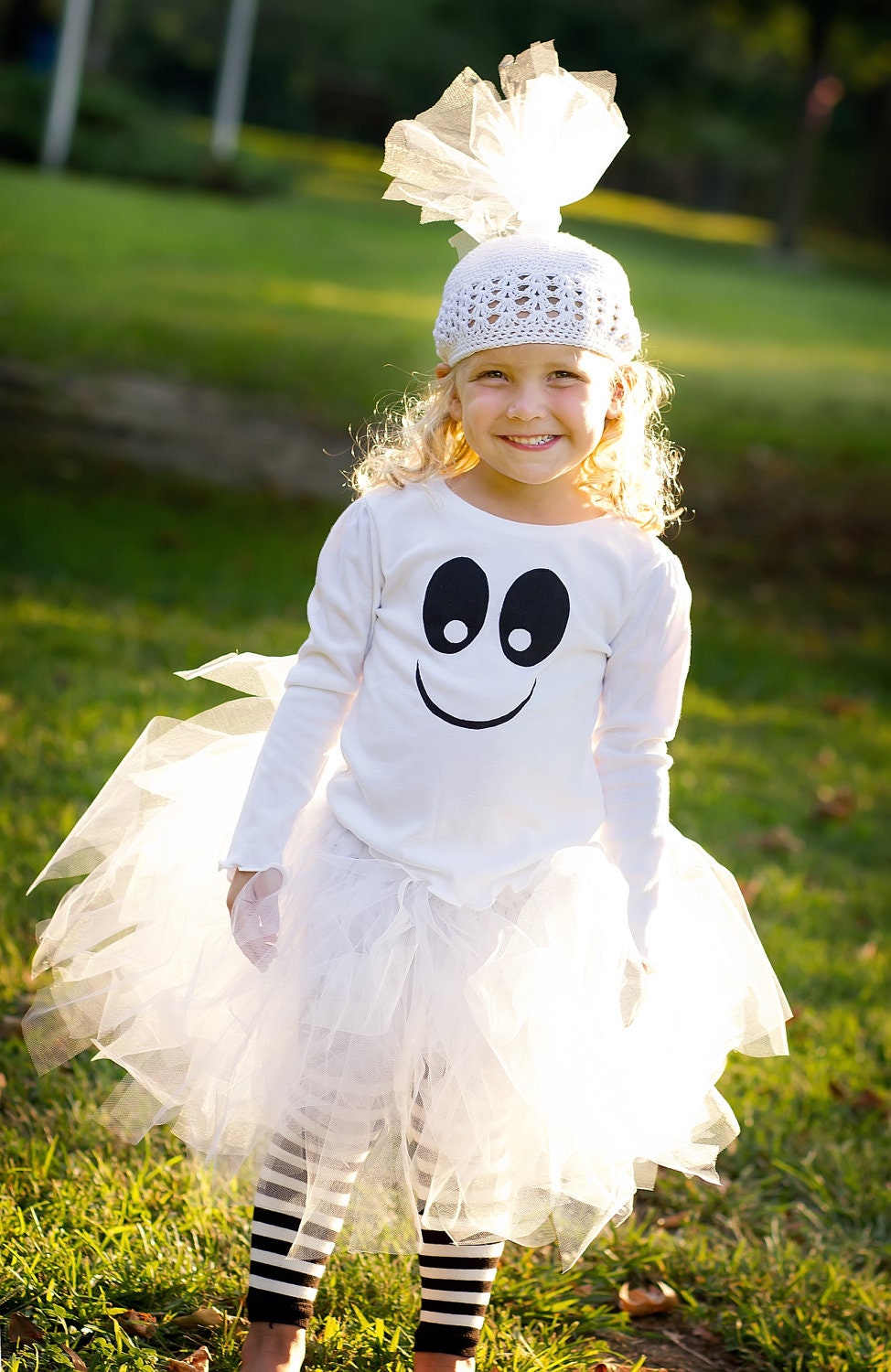 Ghost Tutu Costume (hat, shirt, tutu and leg warmers)...L'il Boo  up to 2T