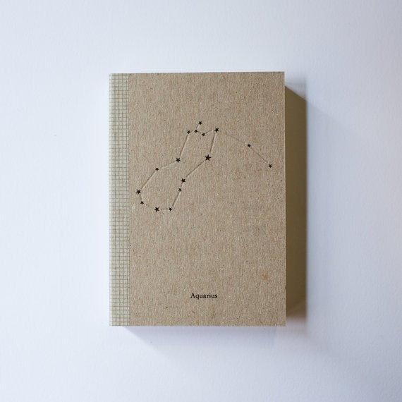Aquarius - Lined Constellation Notebook