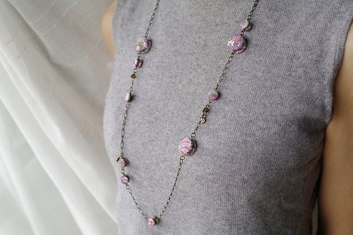 Free Shipping: Hand embroidery & LIBERTY necklace