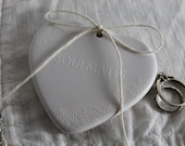 LINEN -  Message Porcelain Heart Ring Holder - soulmates