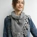 Free SHIPPING Grey Capelet Shawl Mothers Day Gift Under 75 For Her FOR Women For Mom