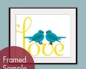 LOVE Birds (Series B) - 11x14 Print (Featured in Sunshine and Altantic) (Customizable Colors) Buy 3 get one Free