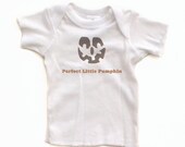 Perfect Little Pumpkin - Halloween White Short Sleeve Baby Tee - 0306-3400-WHI