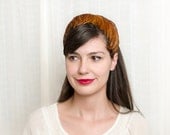 Vintage 1950s Hat - 50s Pheasant Feather Hat- Autumn Oranges & Browns