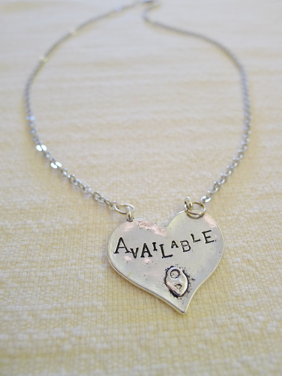 Available or Heart Taken Necklace