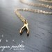 Wishbone Necklace in Gold - Gold Filled Fine Chain - Perfect Gift - Lucky Necklace - morganprather