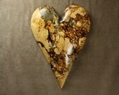 Wooden Heart Wood Carving, Personalized Anniversary, Wedding Gift , Rustic Log Cabin Decor, by Gary Burns the treewiz, Handmade in Oregon