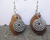 Nautical Rope Beach Glass Earrings Lake Erie Ohio