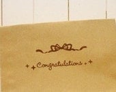 cute Stamp Tree fancy border RIBBON rubber stamp