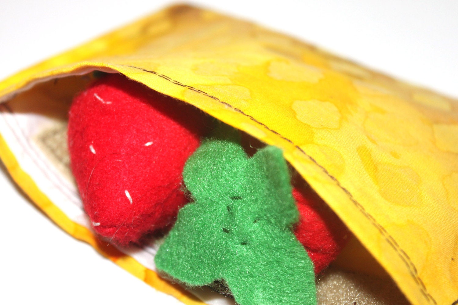 Reusable Snack Bag Eco Friendly Yellow Batik