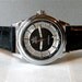 AUTOMATIC Mechanical  Art Deco Style Wrist Watch, Warranty, Black & SIlver Trim, Date Indicator, Black Custom Leather Band Steampunk