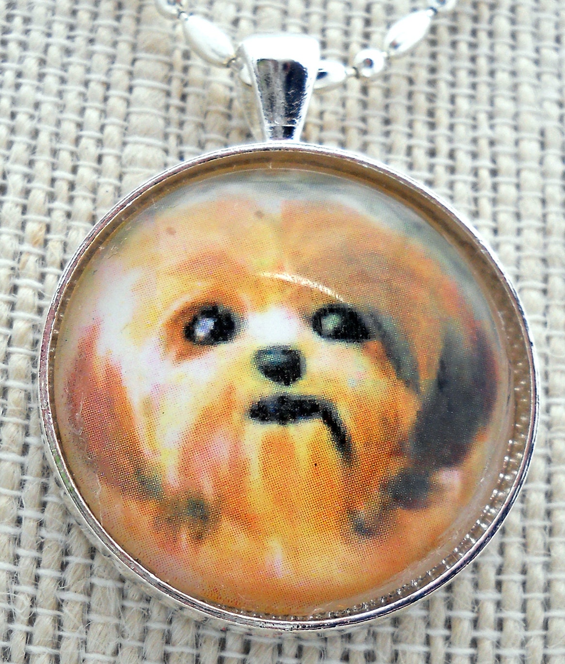 Shih Tzu Pendant Original Art Necklace Shih Tzu Art
