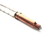 Steampunk Copper Bullet Necklace