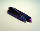 Triplet Family Double Terminated REAL Titanium Rainbow Flame Aura Quartz Crystal Point Mystic