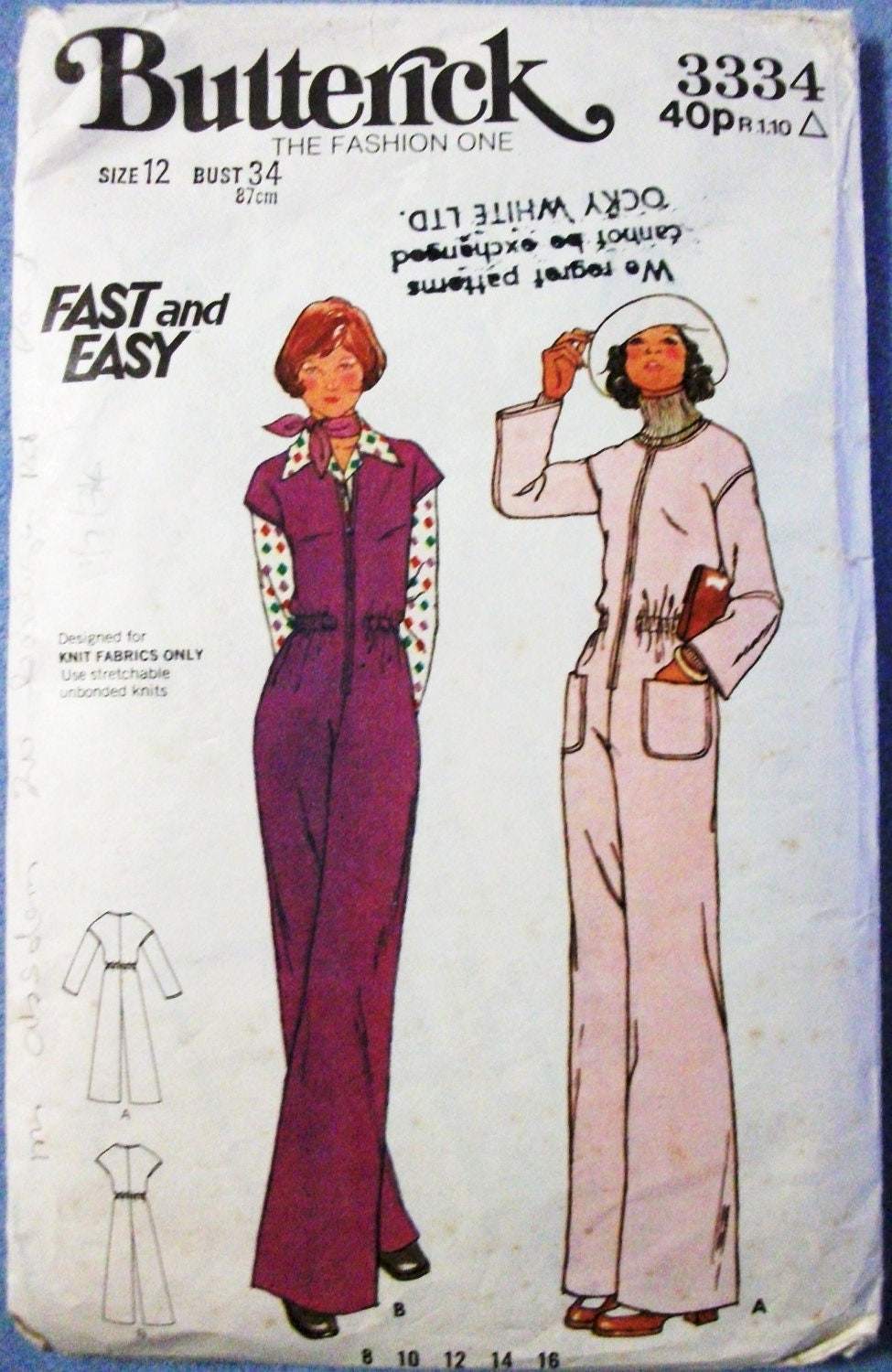 On Sale - Vintage 1970s Jumpsuit Size Medium