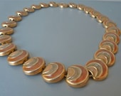 Vintage enamel goldtone necklace
