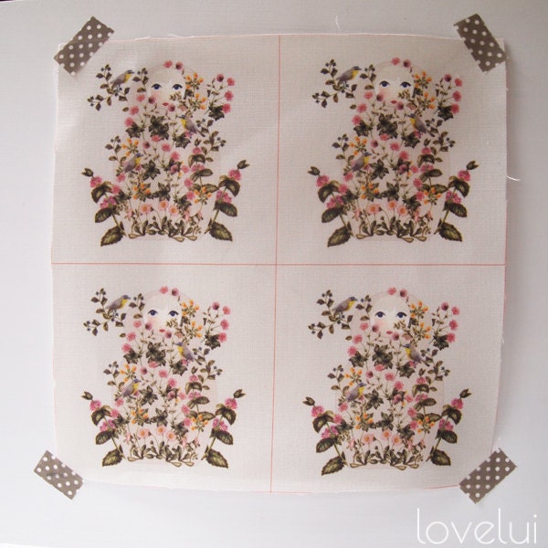 DIY sewing project linen panel matryoshka botanica pin cushion pouch lavender sachet