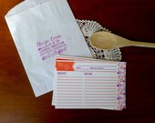 Letterpress Recipe Cards - Set of 10
