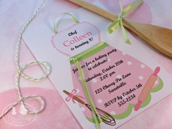 Bake Shoppe...Customized Baking Party Birthday Party Invitations Il_570xn