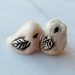 Snowy Owl Handmade Miniature Terrarium Figurines Set of Two