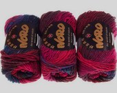 3 x 50g balls Noro Kureyon Wool Knitting Yarn 124
