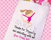 Gymnastics Birthday Party, Gymnastics Candy Bags, Goody Bags, Party Favor Bag, Cookie Bags Set of 25