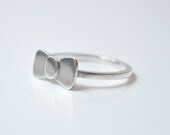 Silver Bow Ring - Sweet Gift for Her