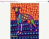 SALE ENDING - 11x14 Whippet Greyhound Art Print Dog Poster of Painting