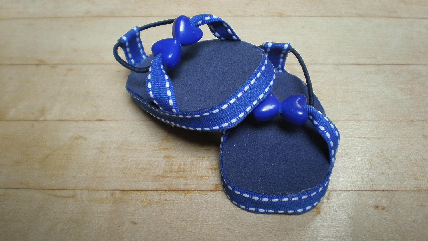 BLUE & WHITE SANDALS for 18 inch American Girl doll