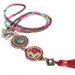 Long beaded friendship bracelet necklace - hot pink tassel necklace - boho chic hippie jewellery -  festival jewelry - friendship necklace -