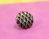 Set 10 Beautiful Mesh Surface Gunmetal Buttons. 0.39 inch