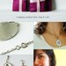 Embroidered Initial Necklace. Made to Order - - 20 INCH CHAIN