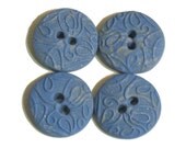 Handmade Polymer Clay Swirl Patterned Buttons Set of Four