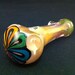 Holiday Sale - Glass Pipe Inside Out Silver and Gold Fumed Rainbow Flower Color Changing Tobacco Spoon Pipe