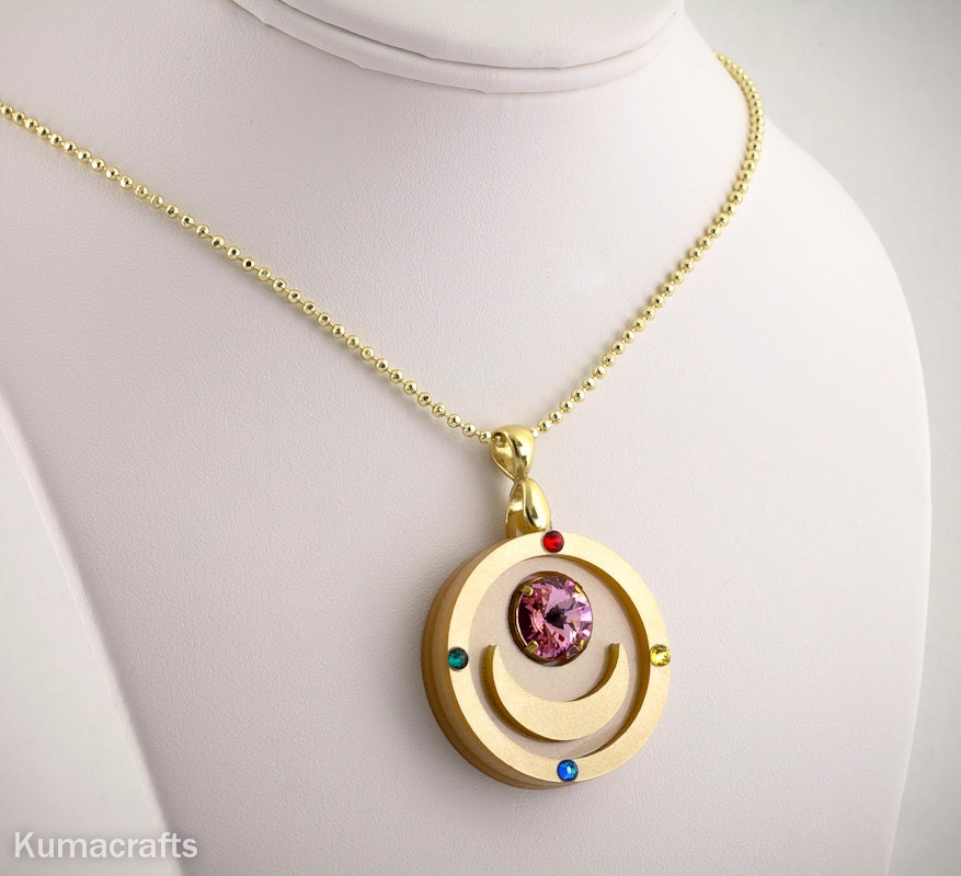 READY TO SHIP Sailor Moon Inspired Season 1 Compact Necklace Laser Cut Acrylic