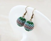 Boho Earrings in Peacock Colors - Boho Jewelry