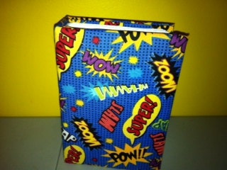 Blue Allover Superhero Comic Book Photo Album