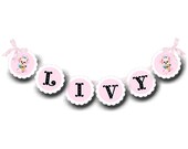 Scalloped Banner . Pink Puppy Love Collection . by Loralee Lewis