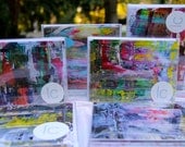 Bright abstract art-- multi pack notecards- set of 10