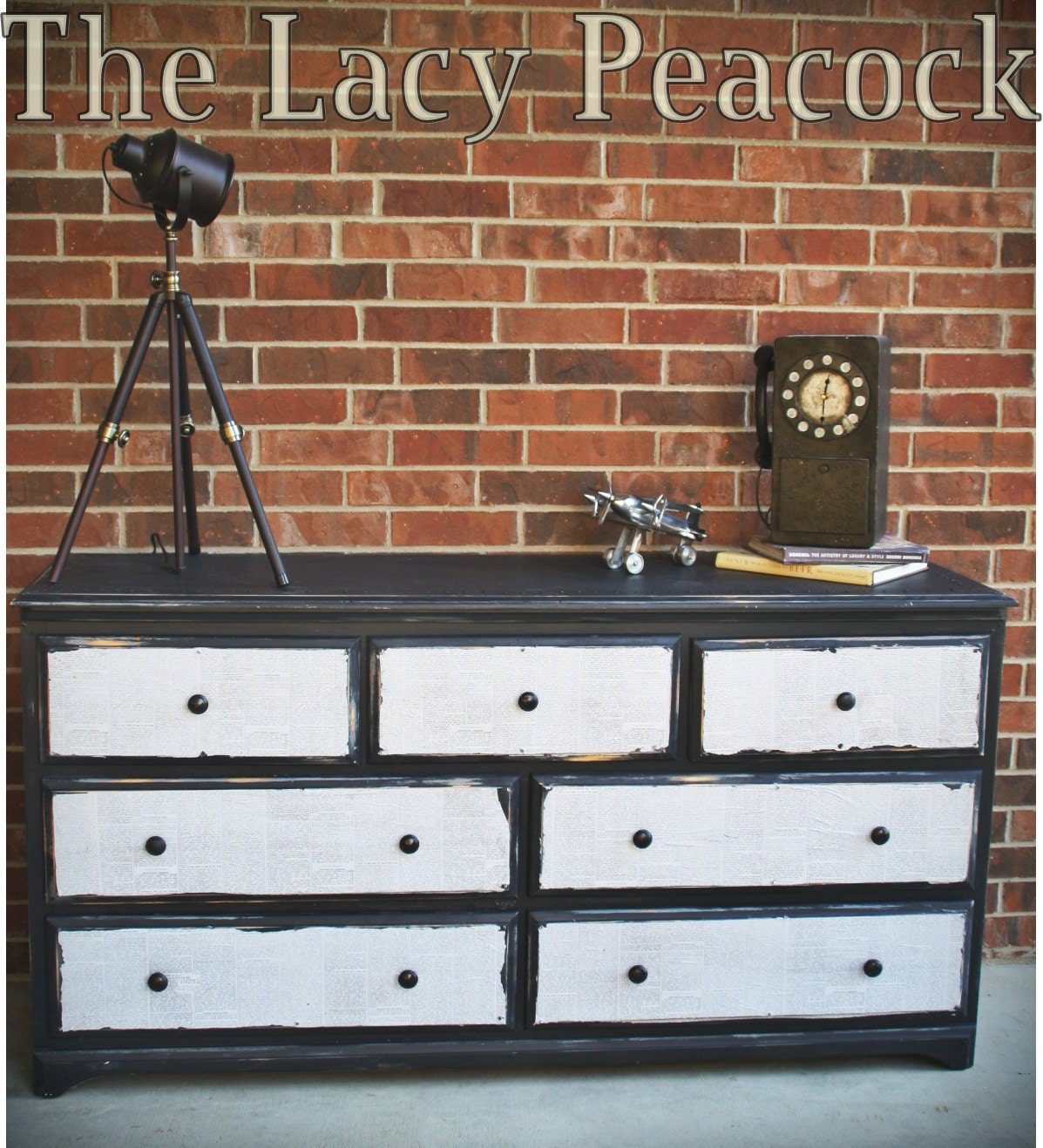 NEW Newspaper Drawer Vintage Dresser / Buffet / Changing Table / Tv Stand