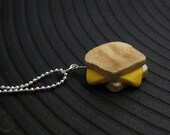 Mini Grilled Cheese Polymer Clay Pendant - 2cm - Made to order