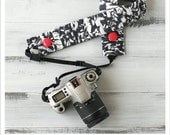 ruched camera strap cover - charcoal