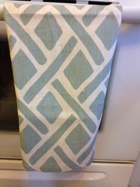 SALE Set of Two LARGE Tea Towels in Kravat "Treads"