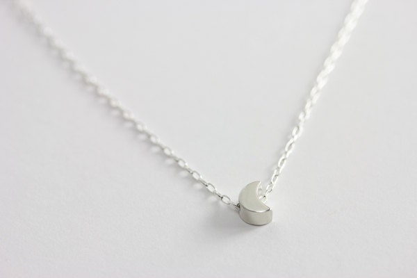 Moon Necklace in Silver