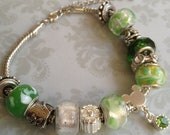 Emerald Mickey - European Style Bead Charm Bracelet